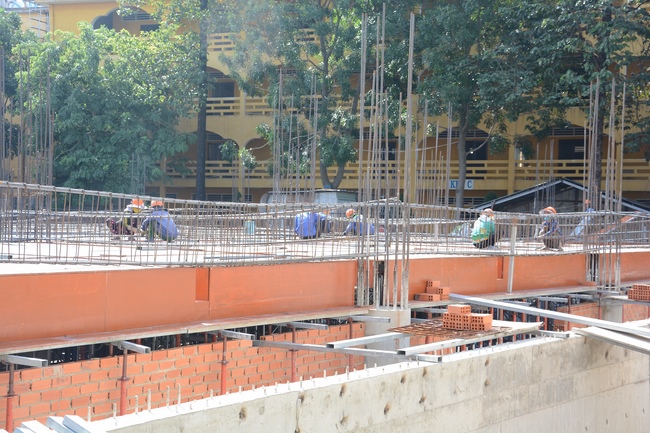 Foundation Pouring the Ground Floor of the Multifunctional Building