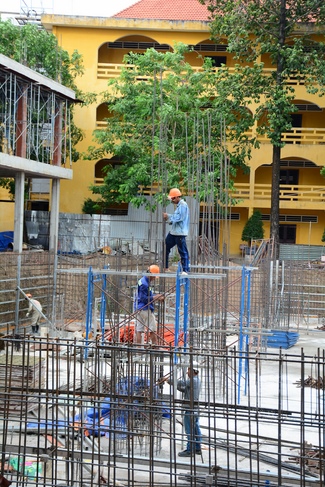 Foundation Pouring the Ground Floor of the Multifunctional Building