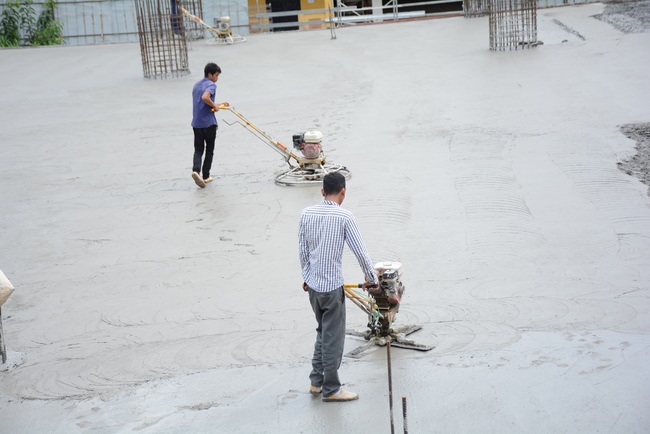 Foundation Pouring the Ground Floor of the Multifunctional Building