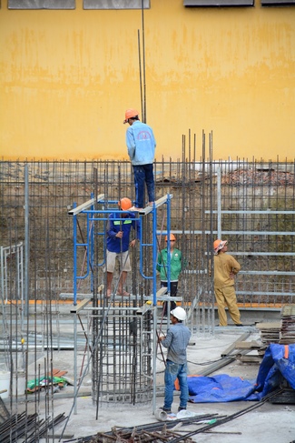 Foundation Pouring the Ground Floor of the Multifunctional Building