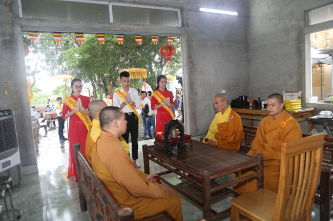 Celebrating a requiem and preparation of Ullambana ceremony in 2018 at Dong Cao Pagoda - Thanh Hoa