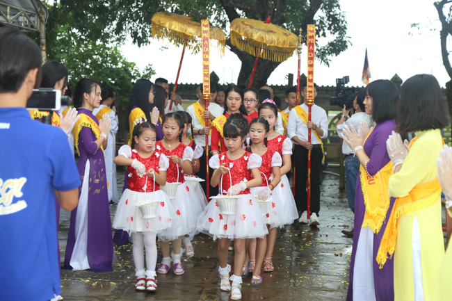 Celebrating a requiem and preparation of Ullambana ceremony in 2018 at Dong Cao Pagoda - Thanh Hoa