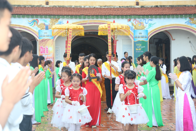 Celebrating a requiem and preparation of Ullambana ceremony in 2018 at Dong Cao Pagoda - Thanh Hoa