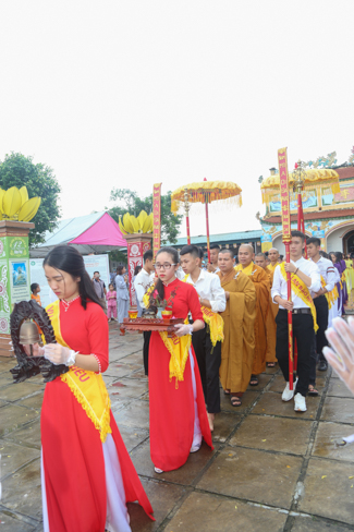Celebrating a requiem and preparation of Ullambana ceremony in 2018 at Dong Cao Pagoda - Thanh Hoa