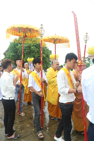 Celebrating a requiem and preparation of Ullambana ceremony in 2018 at Dong Cao Pagoda - Thanh Hoa