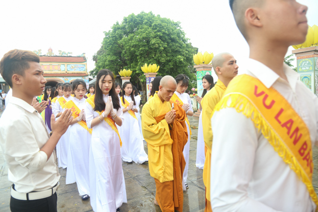 Celebrating a requiem and preparation of Ullambana ceremony in 2018 at Dong Cao Pagoda - Thanh Hoa