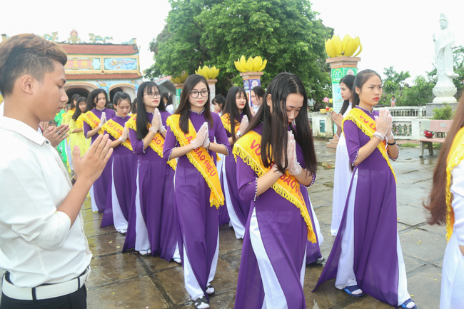 Celebrating a requiem and preparation of Ullambana ceremony in 2018 at Dong Cao Pagoda - Thanh Hoa