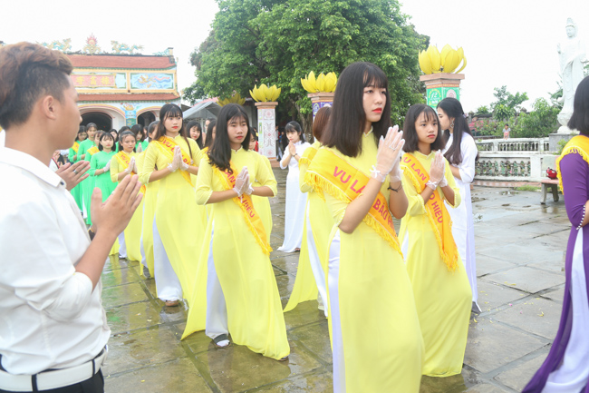 Celebrating a requiem and preparation of Ullambana ceremony in 2018 at Dong Cao Pagoda - Thanh Hoa