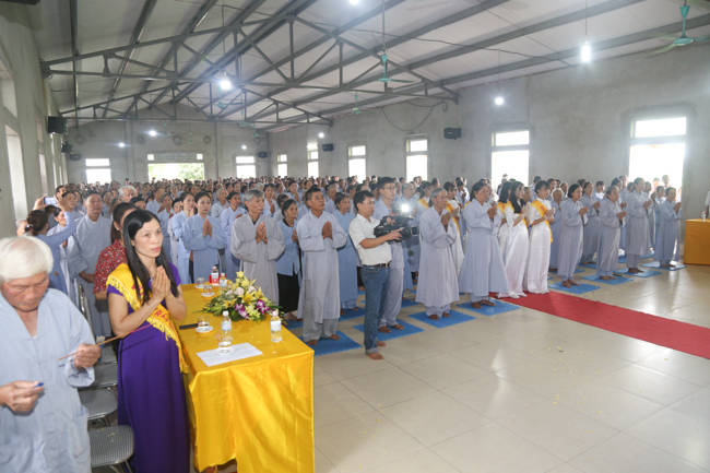 Celebrating a requiem and preparation of Ullambana ceremony in 2018 at Dong Cao Pagoda - Thanh Hoa