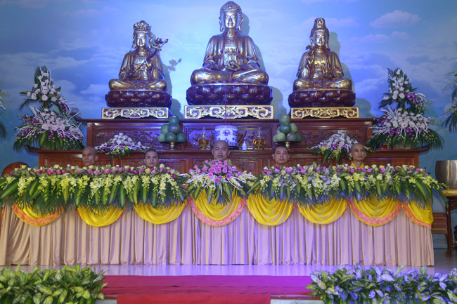 Celebrating a requiem and preparation of Ullambana ceremony in 2018 at Dong Cao Pagoda - Thanh Hoa