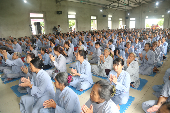 Celebrating a requiem and preparation of Ullambana ceremony in 2018 at Dong Cao Pagoda - Thanh Hoa