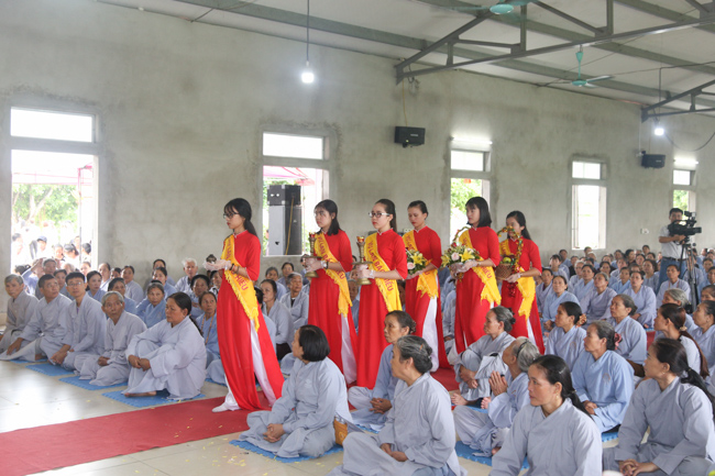 Celebrating a requiem and preparation of Ullambana ceremony in 2018 at Dong Cao Pagoda - Thanh Hoa