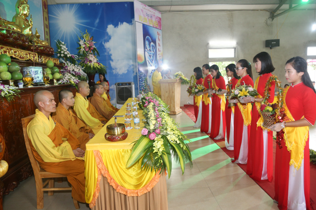 Celebrating a requiem and preparation of Ullambana ceremony in 2018 at Dong Cao Pagoda - Thanh Hoa