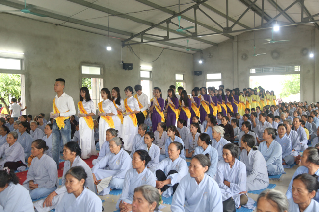 Celebrating a requiem and preparation of Ullambana ceremony in 2018 at Dong Cao Pagoda - Thanh Hoa