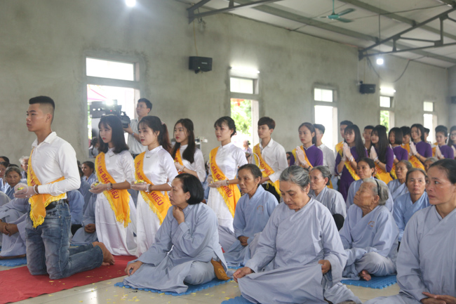 Celebrating a requiem and preparation of Ullambana ceremony in 2018 at Dong Cao Pagoda - Thanh Hoa
