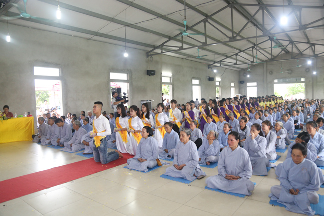 Celebrating a requiem and preparation of Ullambana ceremony in 2018 at Dong Cao Pagoda - Thanh Hoa
