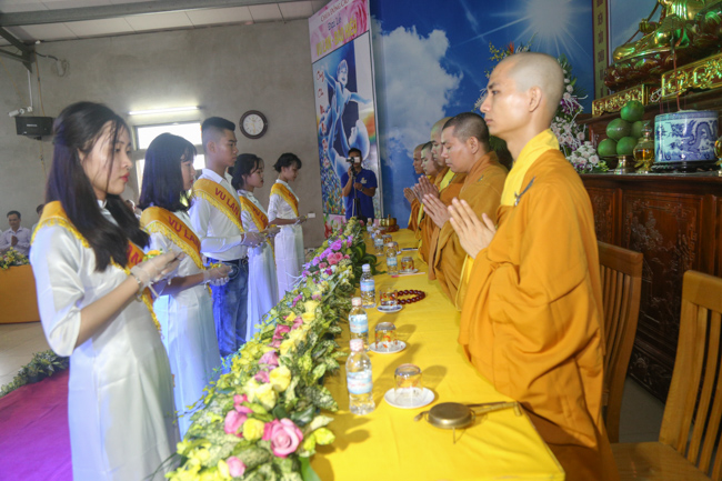 Celebrating a requiem and preparation of Ullambana ceremony in 2018 at Dong Cao Pagoda - Thanh Hoa