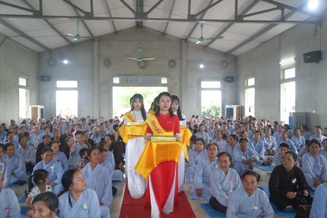Celebrating a requiem and preparation of Ullambana ceremony in 2018 at Dong Cao Pagoda - Thanh Hoa