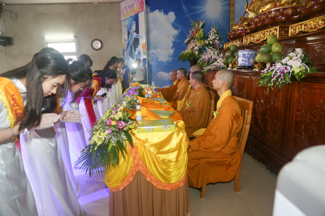Celebrating a requiem and preparation of Ullambana ceremony in 2018 at Dong Cao Pagoda - Thanh Hoa