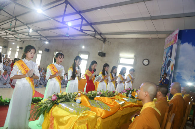 Celebrating a requiem and preparation of Ullambana ceremony in 2018 at Dong Cao Pagoda - Thanh Hoa