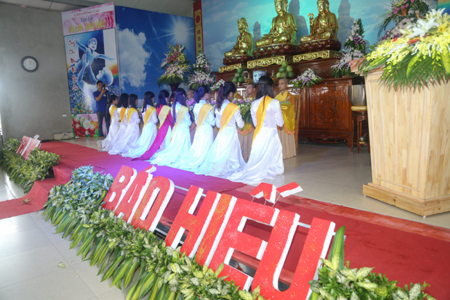 Celebrating a requiem and preparation of Ullambana ceremony in 2018 at Dong Cao Pagoda - Thanh Hoa