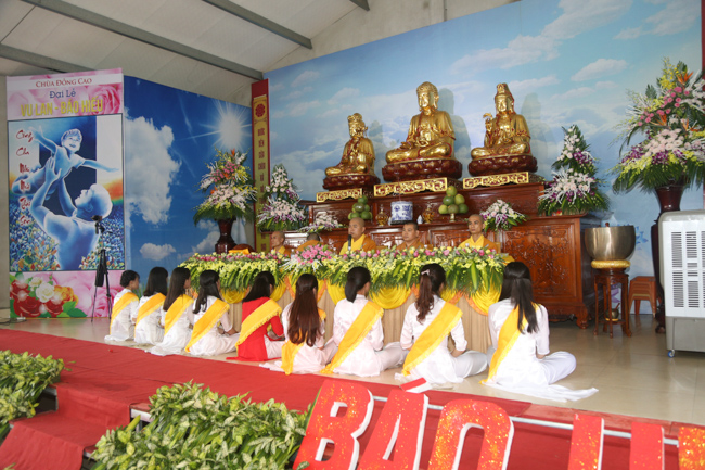 Celebrating a requiem and preparation of Ullambana ceremony in 2018 at Dong Cao Pagoda - Thanh Hoa
