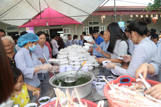 Celebrating a requiem and preparation of Ullambana ceremony in 2018 at Dong Cao Pagoda - Thanh Hoa
