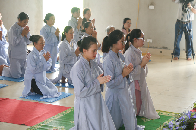 Celebrating a requiem and preparation of Ullambana ceremony in 2018 at Dong Cao Pagoda - Thanh Hoa