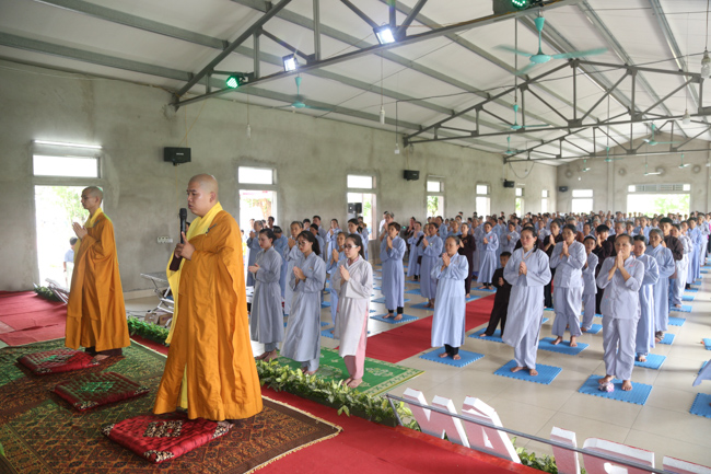 Celebrating a requiem and preparation of Ullambana ceremony in 2018 at Dong Cao Pagoda - Thanh Hoa