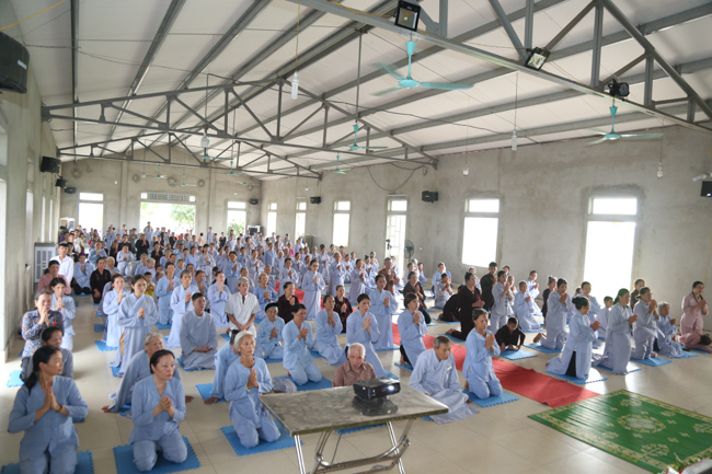 Celebrating a requiem and preparation of Ullambana ceremony in 2018 at Dong Cao Pagoda - Thanh Hoa