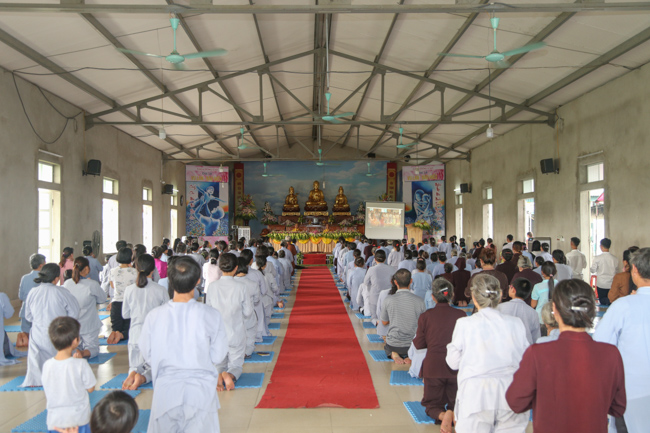 Celebrating a requiem and preparation of Ullambana ceremony in 2018 at Dong Cao Pagoda - Thanh Hoa