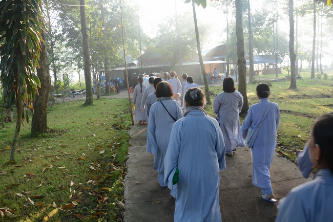 Offering five branches of Hoang Phap pagoda and releasing creatures