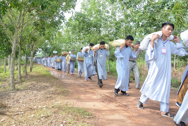 Offering five branches of Hoang Phap pagoda and releasing creatures