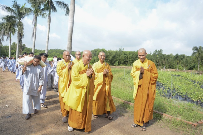 Offering five branches of Hoang Phap pagoda and releasing creatures