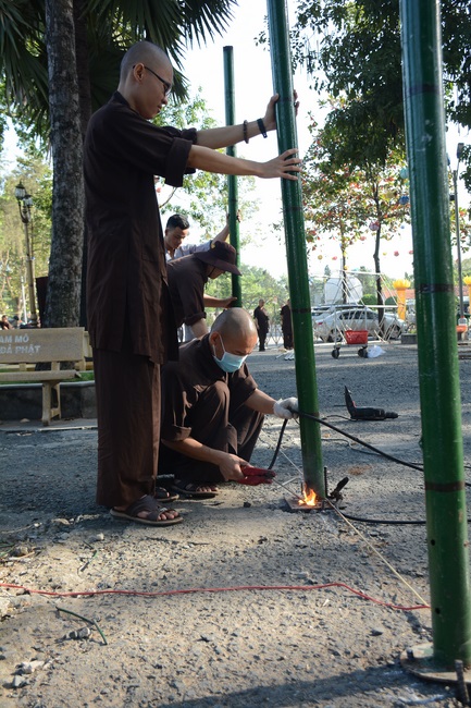 Series photos of activities preparing for the New Year 2019