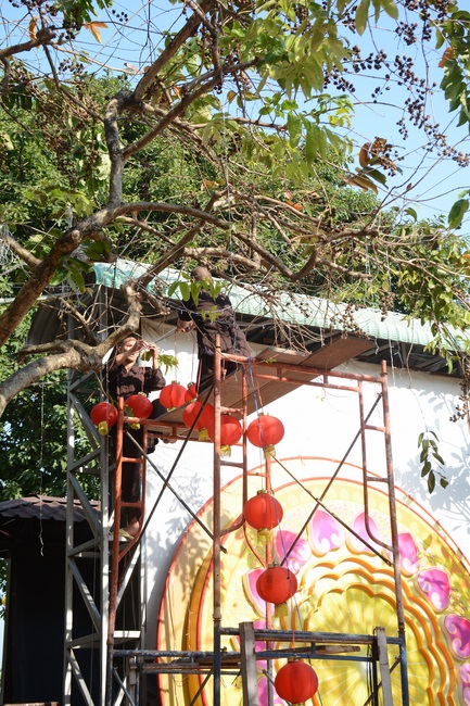 Series photos of activities preparing for the New Year 2019