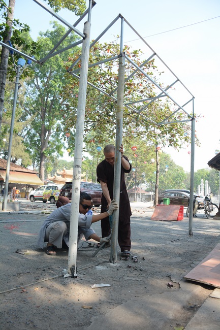 Series photos of activities preparing for the New Year 2019