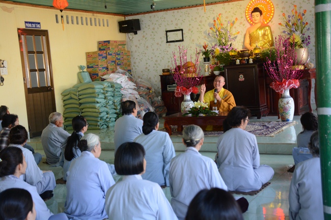 Year-end summarizing ceremony at Nhat Phap pagoda in Dong Nai.