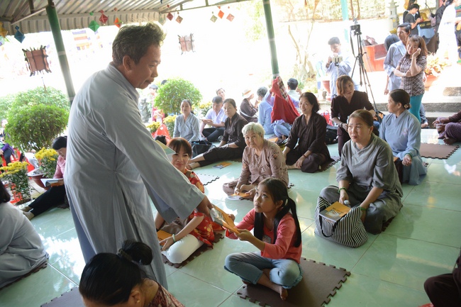 Year-end summarizing ceremony at Nhat Phap pagoda in Dong Nai.