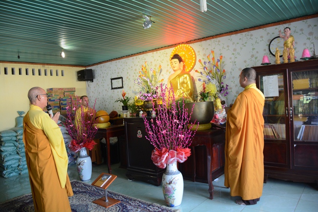 Year-end summarizing ceremony at Nhat Phap pagoda in Dong Nai.