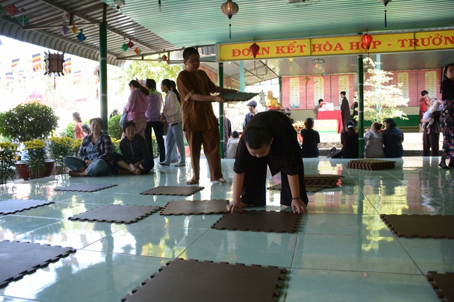 Year-end summarizing ceremony at Nhat Phap pagoda in Dong Nai.