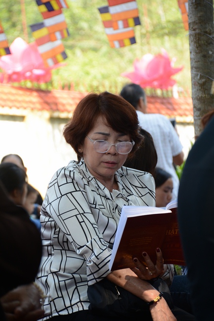 Year-end summarizing ceremony at Nhat Phap pagoda in Dong Nai.