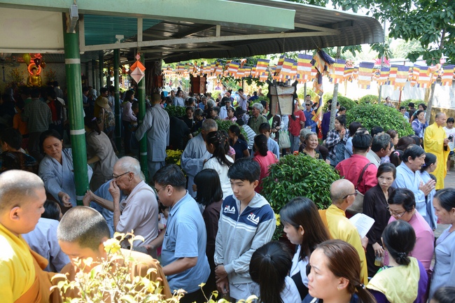 Year-end summarizing ceremony at Nhat Phap pagoda in Dong Nai.