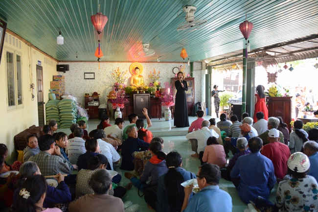 Year-end summarizing ceremony at Nhat Phap pagoda in Dong Nai.