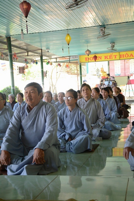 Year-end summarizing ceremony at Nhat Phap pagoda in Dong Nai.