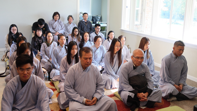 The One day Retreat at the Hoang Phap Pagoda in United States