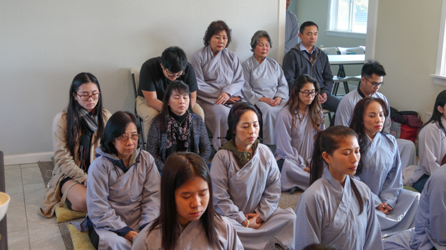 The One day Retreat at the Hoang Phap Pagoda in United States