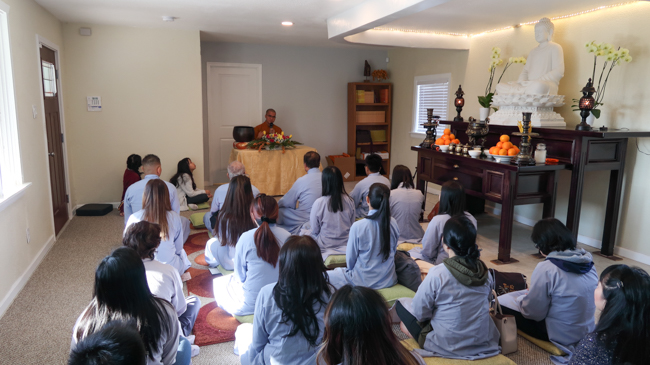 The One day Retreat at the Hoang Phap Pagoda in United States