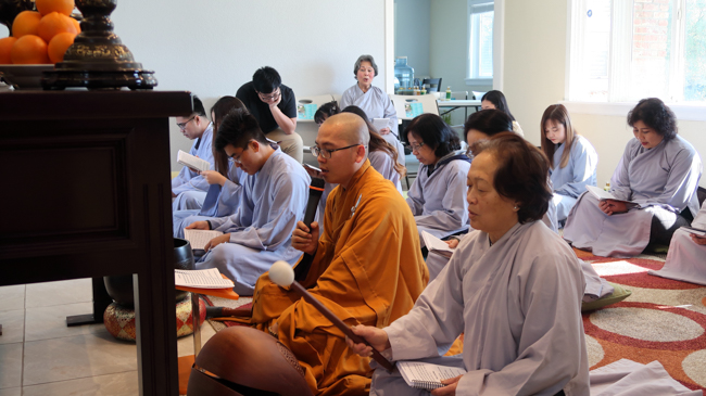The One day Retreat at the Hoang Phap Pagoda in United States