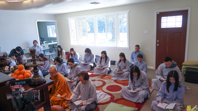 The One day Retreat at the Hoang Phap Pagoda in United States
